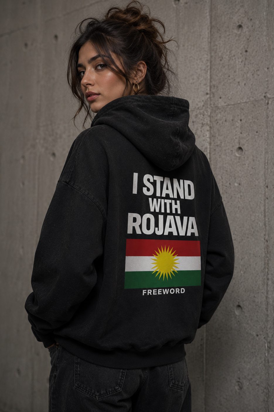 ROJAVA OVERSIZED ZIP HOODIE